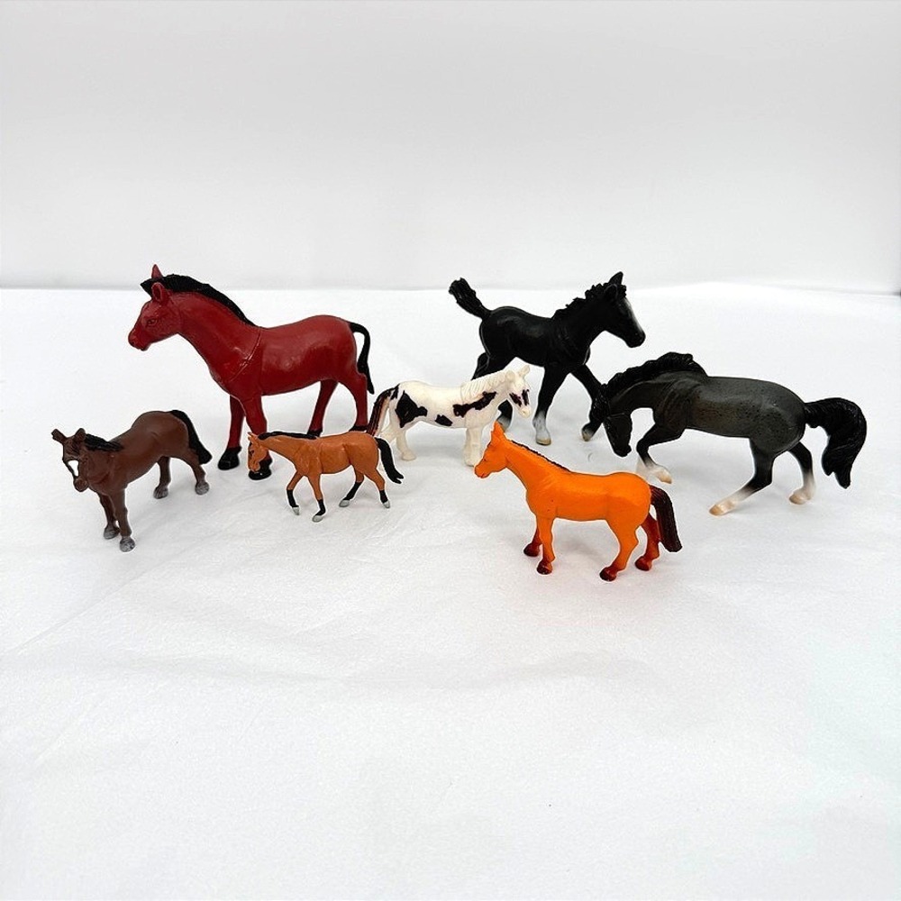 Plastic Farm Animal Horse‎ Toy Figures Plastic Mixed Lot Western Play Pretend